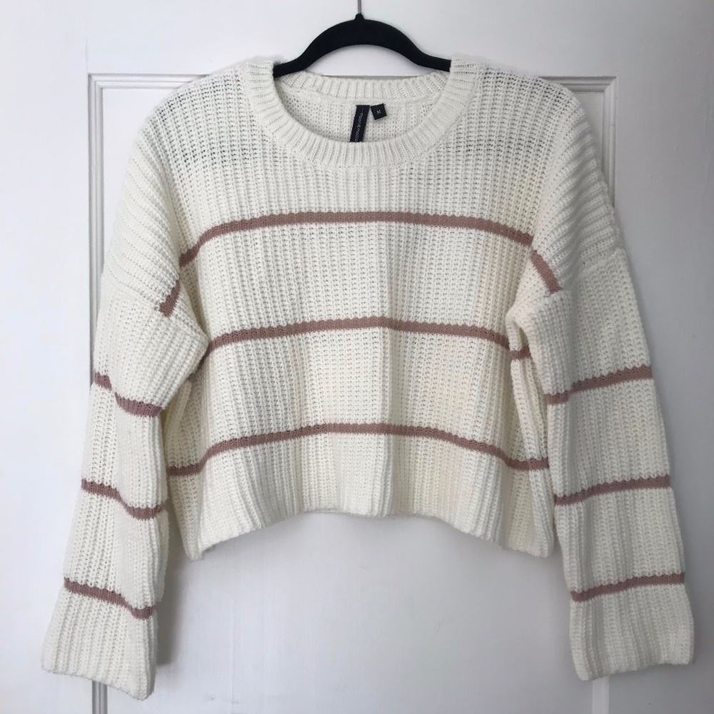 Cropped Striped Sweater